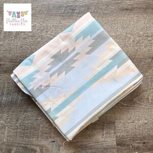 Vintage Queen size flat sheet in Aztec/Western print,‎ Lady Pepperell